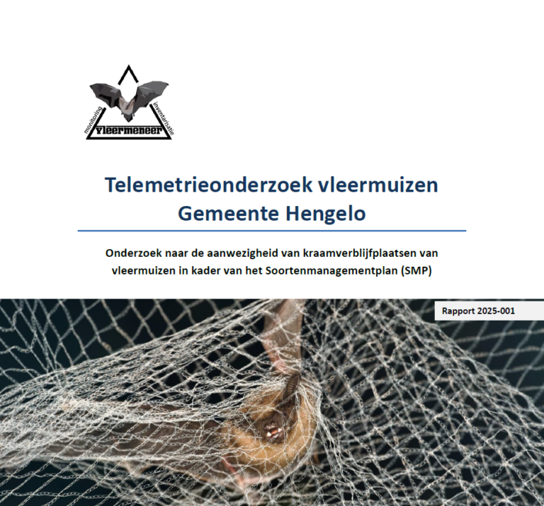 Voorblad rapportage telemetrieonderzoek vleermuizen Hengelo